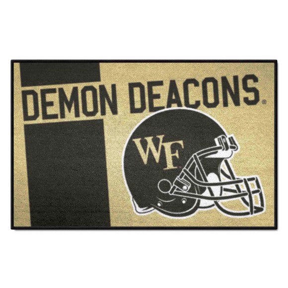Wake Forest Demon Deacons Starter Mat Accent Rug   19in. x 30in. with Demon Deacons & WF Symbol Logo