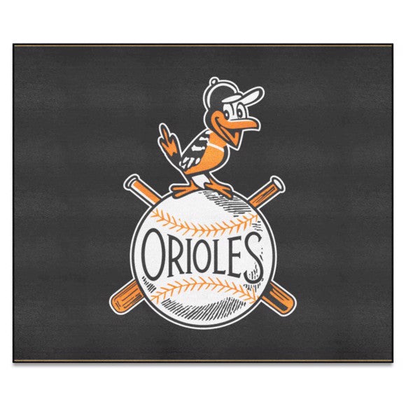 Baltimore Orioles Tailgater Rug   5ft. x 6ft.   Retro Collection with Orioles Logo