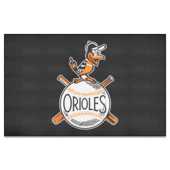 Baltimore Orioles Ulti Mat Rug   5ft. x 8ft.   Retro Collection with Orioles Logo