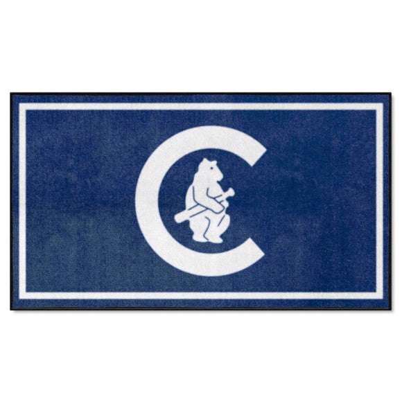 Chicago Cubs 3ft. x 5ft. Plush Area Rug   Retro Collection with C Cubs Logo