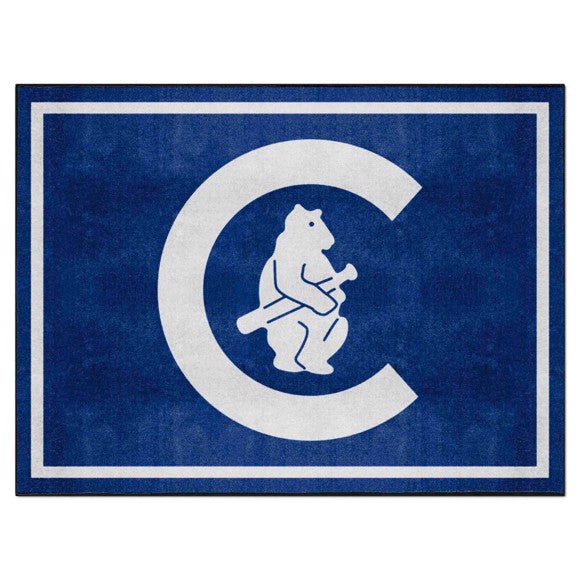 Chicago Cubs 8ft. x 10 ft. Plush Area Rug   Retro Collection with C Cubs Logo