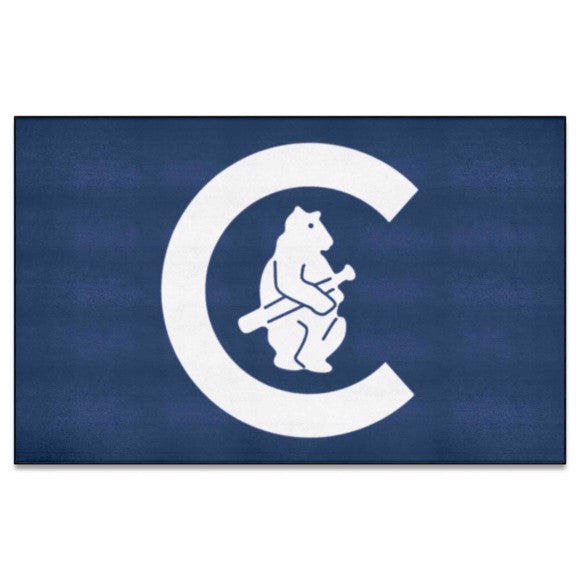 Chicago Cubs Ulti Mat Rug   5ft. x 8ft.   Retro Collection with C Cubs Logo