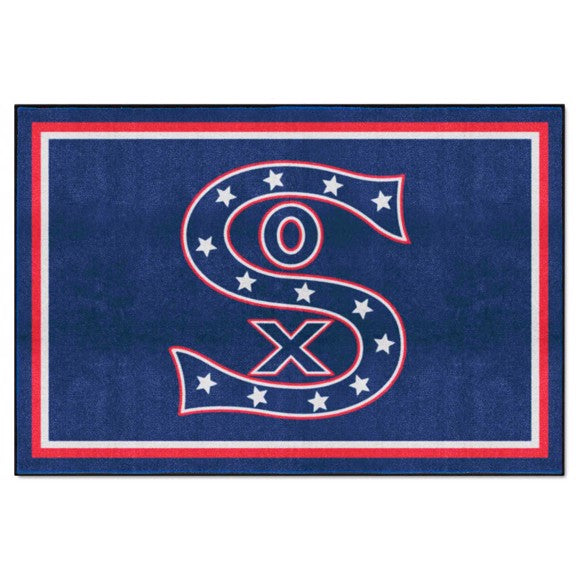 Chicago White Sox 5ft. x 8 ft. Plush Area Rug - Retro Collection