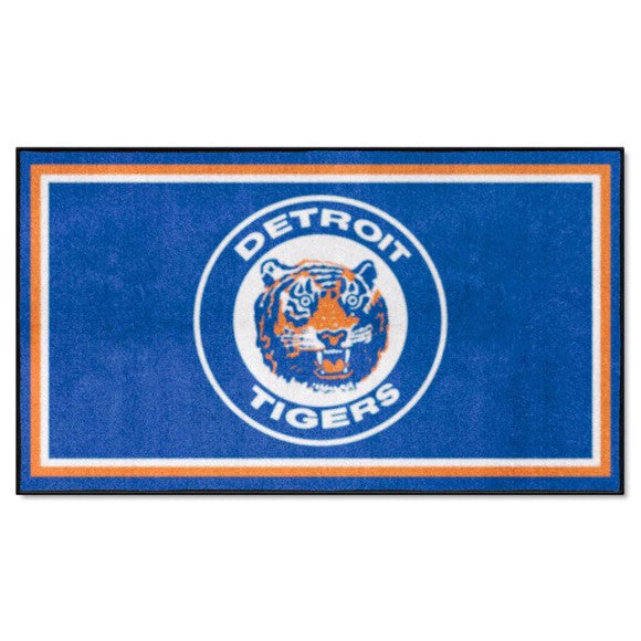 Detroit Tigers 3ft. x 5ft. Plush Area Rug - Retro Collection