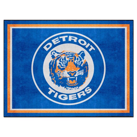 Detroit Tigers 8ft. x 10 ft. Plush Area Rug - Retro Collection