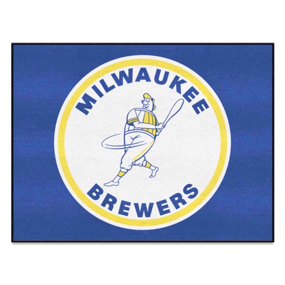 Milwaukee Brewers All-Star Rug - 34 in. x 42.5 in. - Retro Collection
