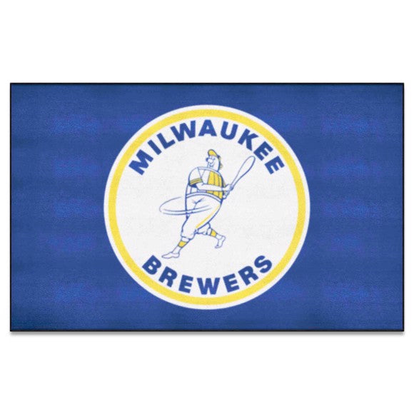 Milwaukee Brewers Ulti-Mat Rug - 5ft. x 8ft. - Retro Collection