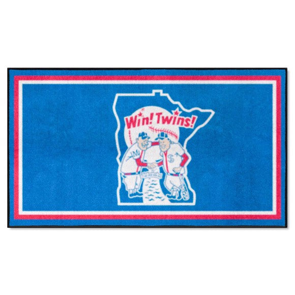 Minnesota Twins 3ft. x 5ft. Plush Area Rug - Retro Collection