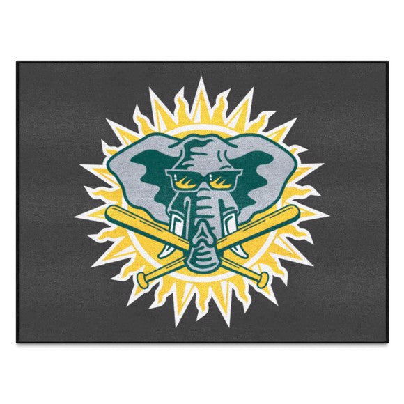 Oakland Athletics All Star Rug   34 in. x 42.5 in.   Retro Collection with Symbol Logo