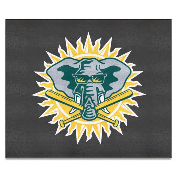 Oakland Athletics Tailgater Rug   5ft. x 6ft.   Retro Collection with Symbol Logo