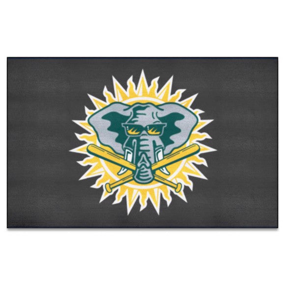 Oakland Athletics Ulti Mat Rug   5ft. x 8ft.   Retro Collection with Symbol Logo
