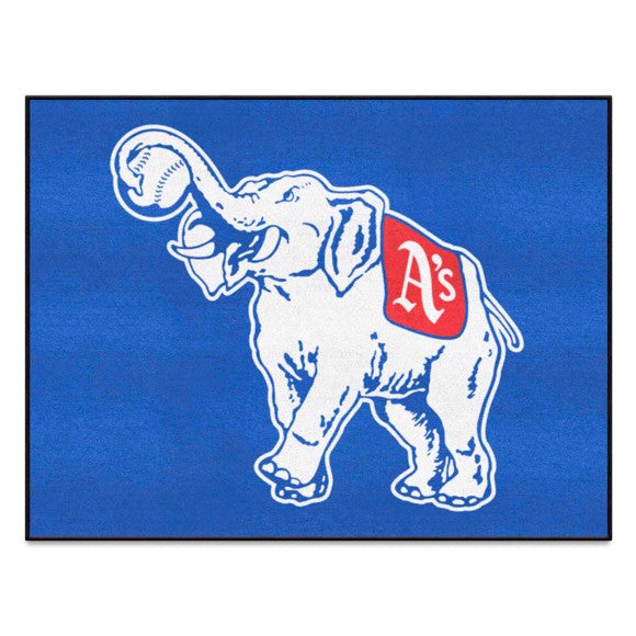 Oakland Athletics All Star Rug   34 in. x 42.5 in.   Retro Collection with A's Symbol Logo