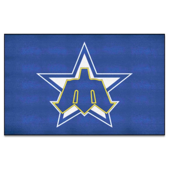 Seattle Mariners Ulti Mat Rug   5ft. x 8ft.   Retro Collection with Symbol Logo