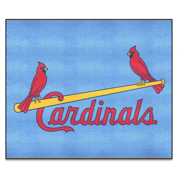 St. Louis Cardinals Ulti Mat Rug   5ft. x 8ft.   Retro Collection with Cardinals Symbol Logo