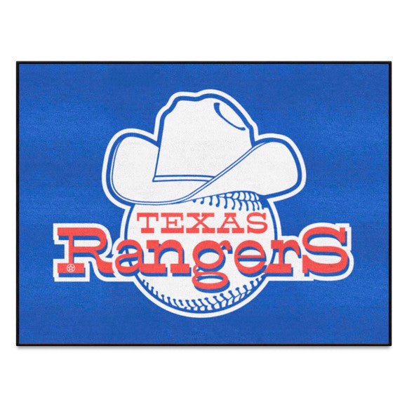 Texas Rangers All Star Rug   34 in. x 42.5 in.   Retro Collection with TR Symbol Logo