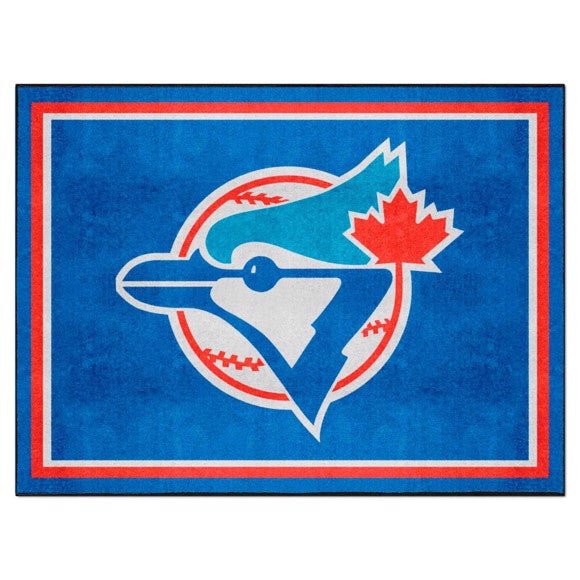 Toronto Blue Jays 8ft. x 10 ft. Plush Area Rug   Retro Collection with Symbol Logo