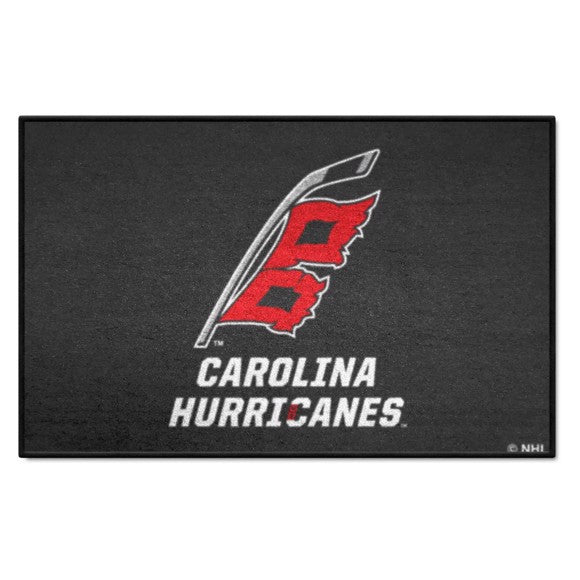 Carolina Hurricanes Starter Mat Accent Rug   19in. x 30in. with Carolina Hurricanes Symbol Logo
