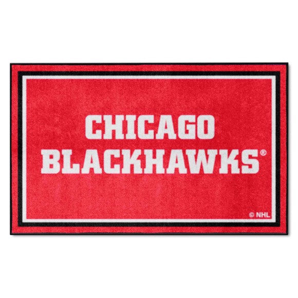 Chicago Blackhawks 4ft. x 6ft. Plush Area Rug