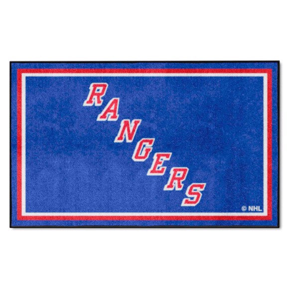 New York Rangers 4ft. x 6ft. Plush Area Rug