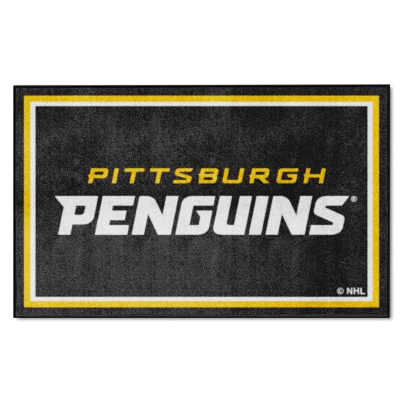 Pittsburgh Penguins 4ft. x 6ft. Plush Area Rug