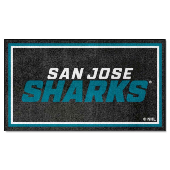 San Jose Sharks 3ft. x 5ft. Plush Area Rug