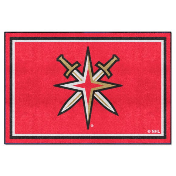 Vegas Golden Knights 5ft. x 8 ft. Plush Area Rug