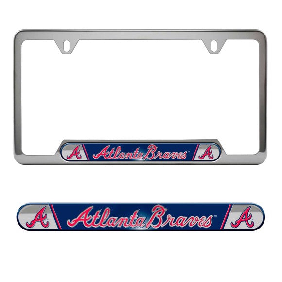 Atlanta Braves Braves Embossed License Plate Frame, 6.25in x 12.25in