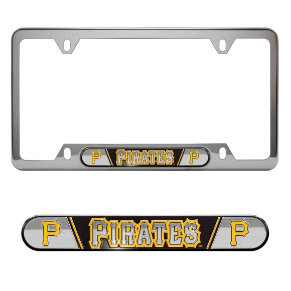 Pittsburgh Pirates Embossed License Plate Frame, 6.25in x 12.25in