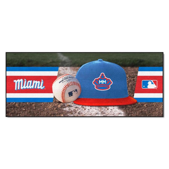Miami Marlins Baseball Runner Rug - 30in. x 72in.