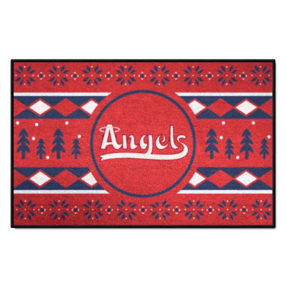 Los Angeles Angels Holiday Sweater Starter Mat Accent Rug - 19in. x 30in.