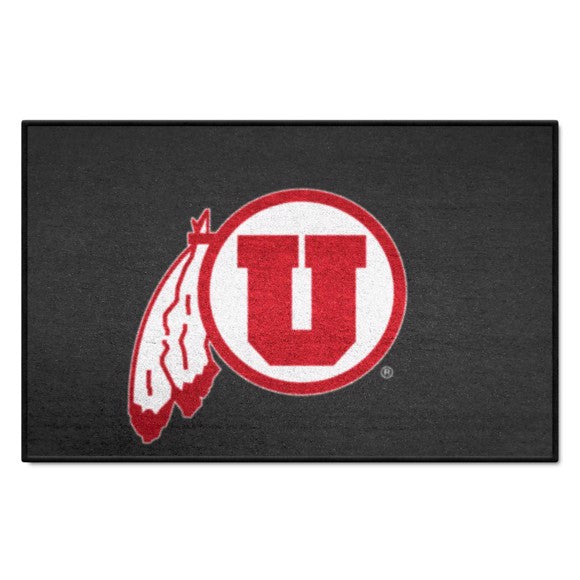 Utah Utes Starter Mat Accent Rug   19in. x 30in. with U Symbol Logo