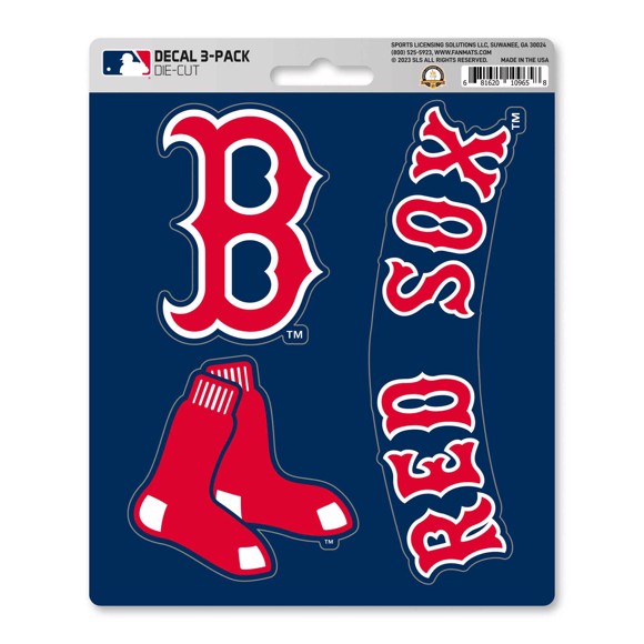 Boston Red Sox 3 Piece Decal Sticker Set
