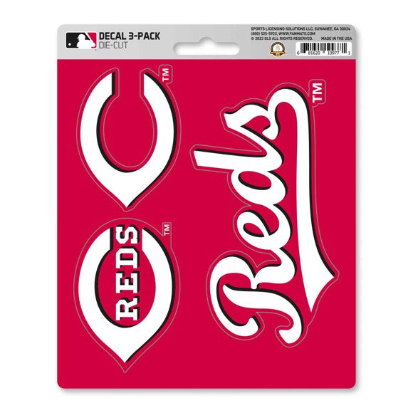 Cincinnati Reds 3 Piece Decal Sticker Set