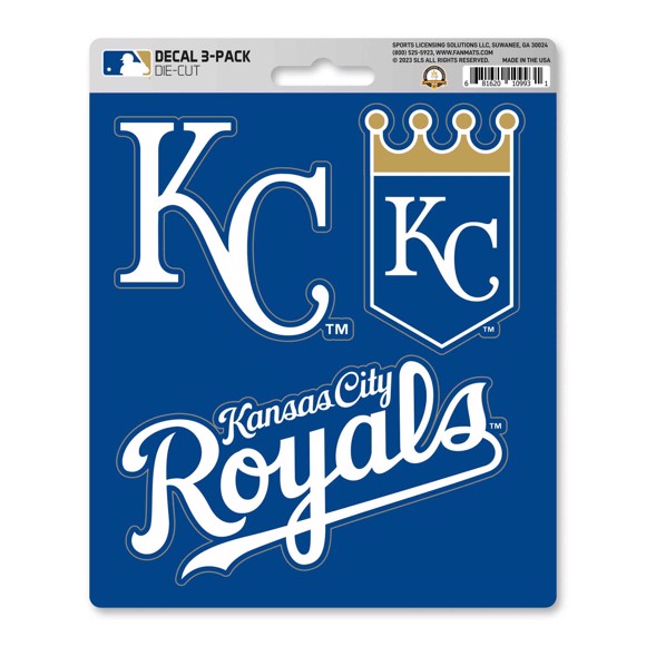 Kansas City Royals 3 Piece Decal Sticker Set