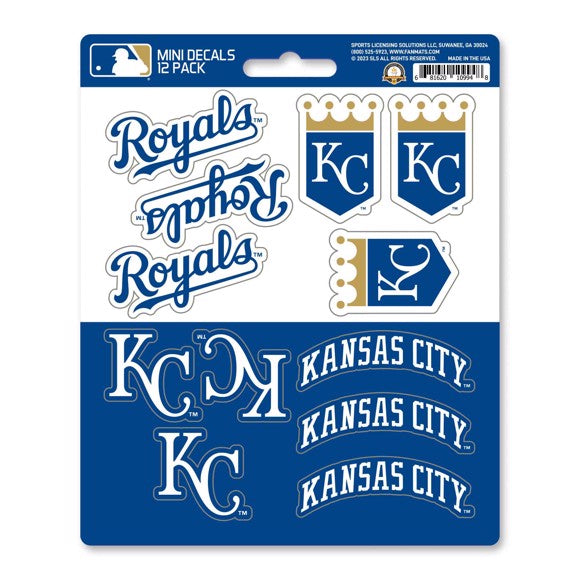 Kansas City Royals 12 Count Mini Decal Sticker Pack