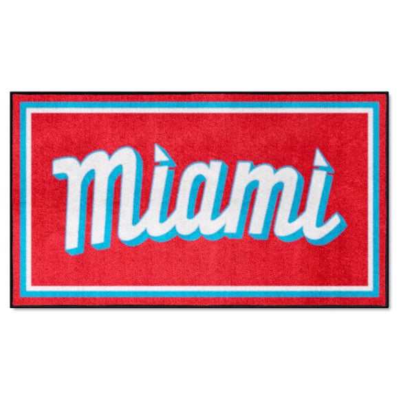 Miami Marlins 3ft. x 5ft. Plush Area Rug with Miami Logo