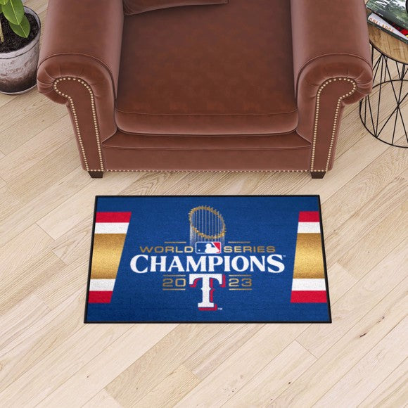 MLB- Texas Rangers - 2023 World Series Champions Starter Mat Accent Rug - 19in. x 30in.