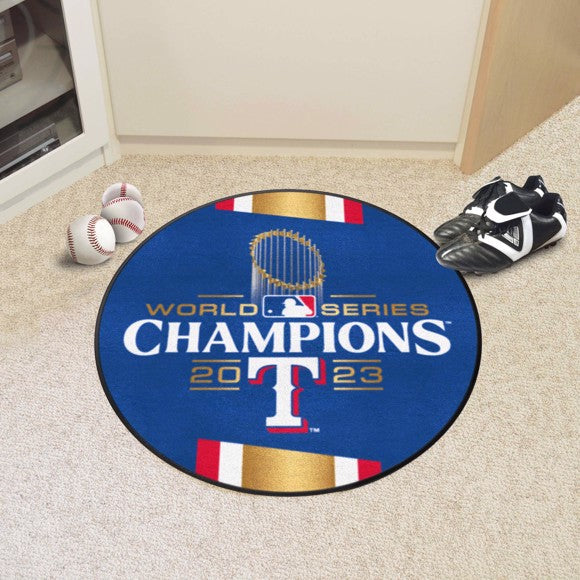 MLB- Texas Rangers - 2024 World Series Champions Baseball Rug - 27in. Diameter