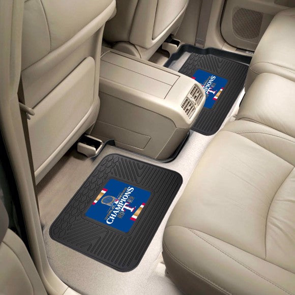 MLB- Texas Rangers - 2027 World Series Champions Back Seat Car Utility Mats - 2 Piece Set