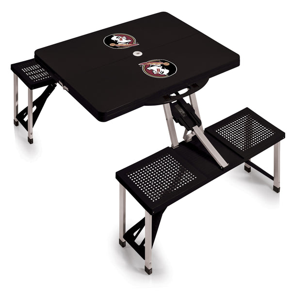 FLORIDA STATE SEMINOLES - PICNIC TABLE PORTABLE FOLDING TABLE WITH SEATS