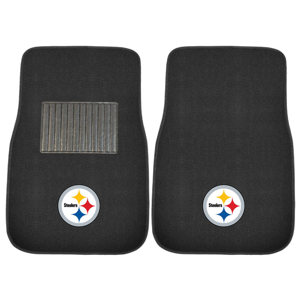 '-2-pc Embroidered Car Mat Set-True Sports Fan