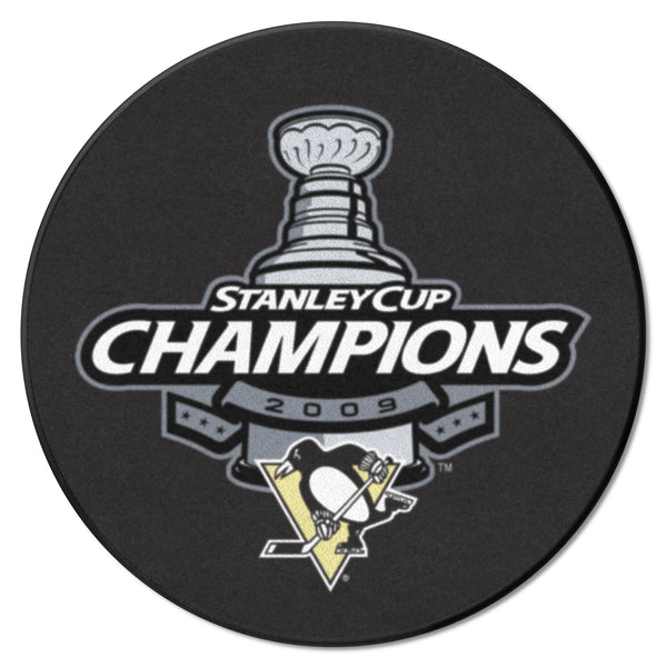 NHL - Pittsburgh Penguins Puck Mat with 2009 Stanley Cup Champions Logo