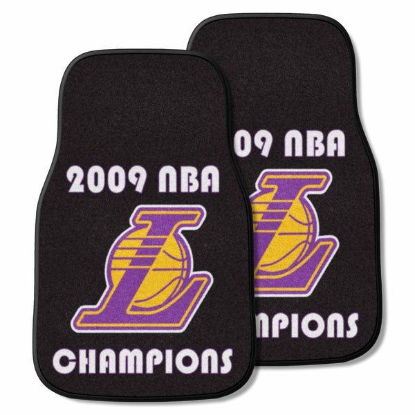 NBA - Los Angeles Lakers 2-pc Carpet Car Mat Set with 2009 NBA Champions Logo 