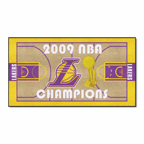 NBA - Los Angeles Lakers NBA Court Large Runner with 2009 NBA Champions Logo 