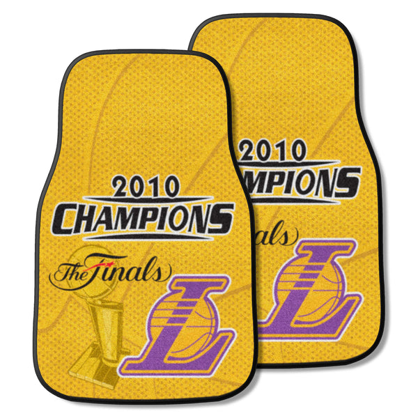 NBA - Los Angeles Lakers 2-pc Carpet Car Mat Set with 2010 The Finals Champions Logo 