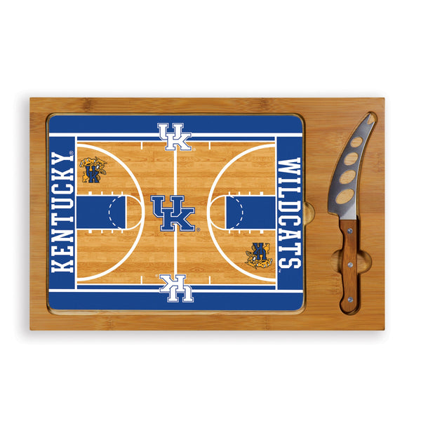 KENTUCKY WILDCATS - ICON GLASS TOP CUTTING BOARD & KNIFE SET