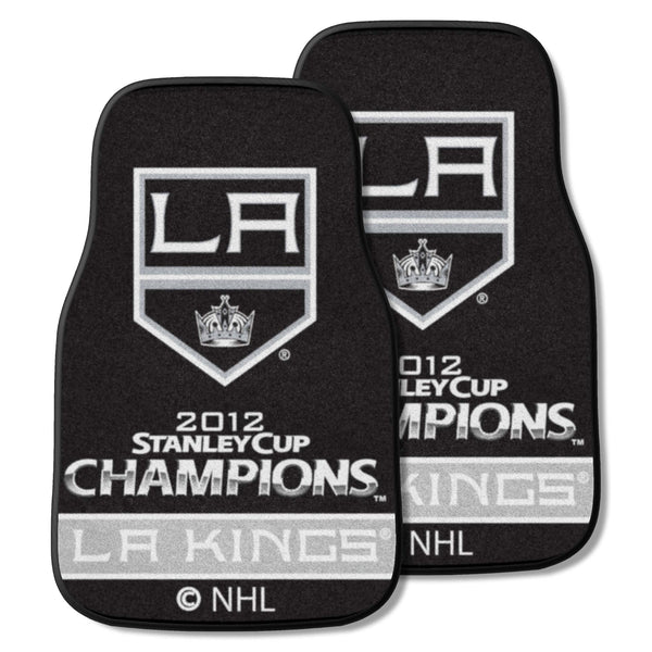 NHL - Los Angeles Kings 2-pc Carpet Car Mat Set with 2012 Stanley Cup Champions Logo