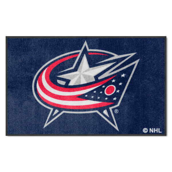 NHL - Columbus Blue Jackets 4X6 Logo Mat - Landscape