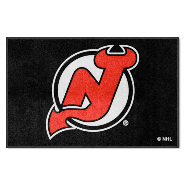 NHL - New Jersey Devils 4X6 Logo Mat - Landscape