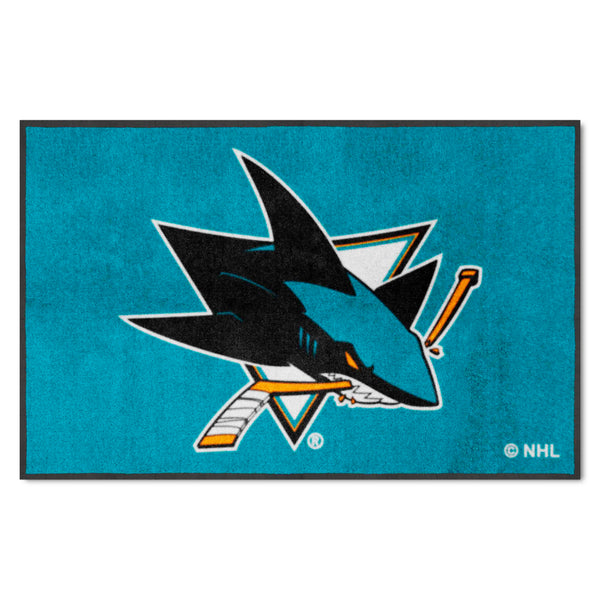 NHL - San Jose Sharks 4X6 Logo Mat - Landscape